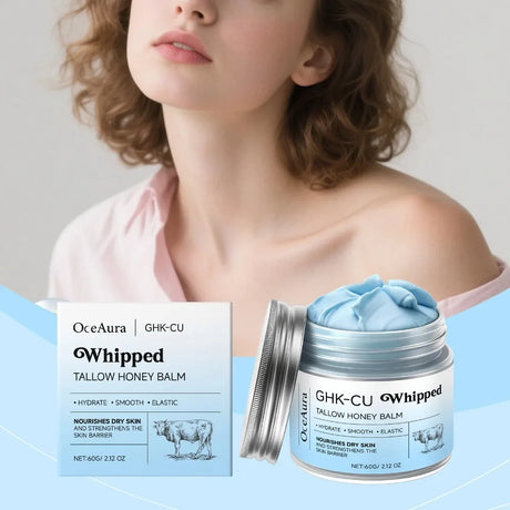 Copper Peptides PDRN GHK-Cu Beef Tallow for Skin Blue Balm Manuka Honey Face and Body Moisturizer Mature Dry & Sensitive Skin