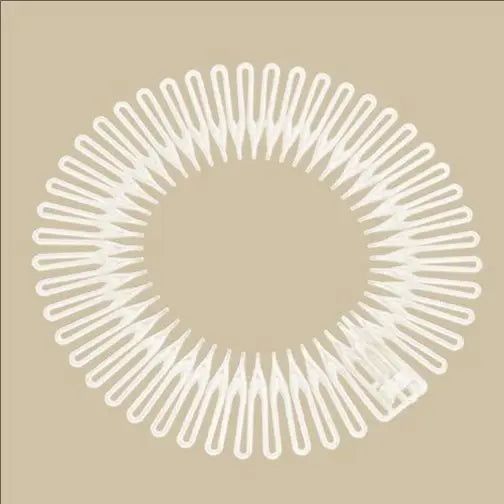 2Pcs Plastic Full Circle Stretch Diamond Flexible Comb Teeth Headband Hair Band Clip Face Wash Fixed Hair Accessories Non-Slip