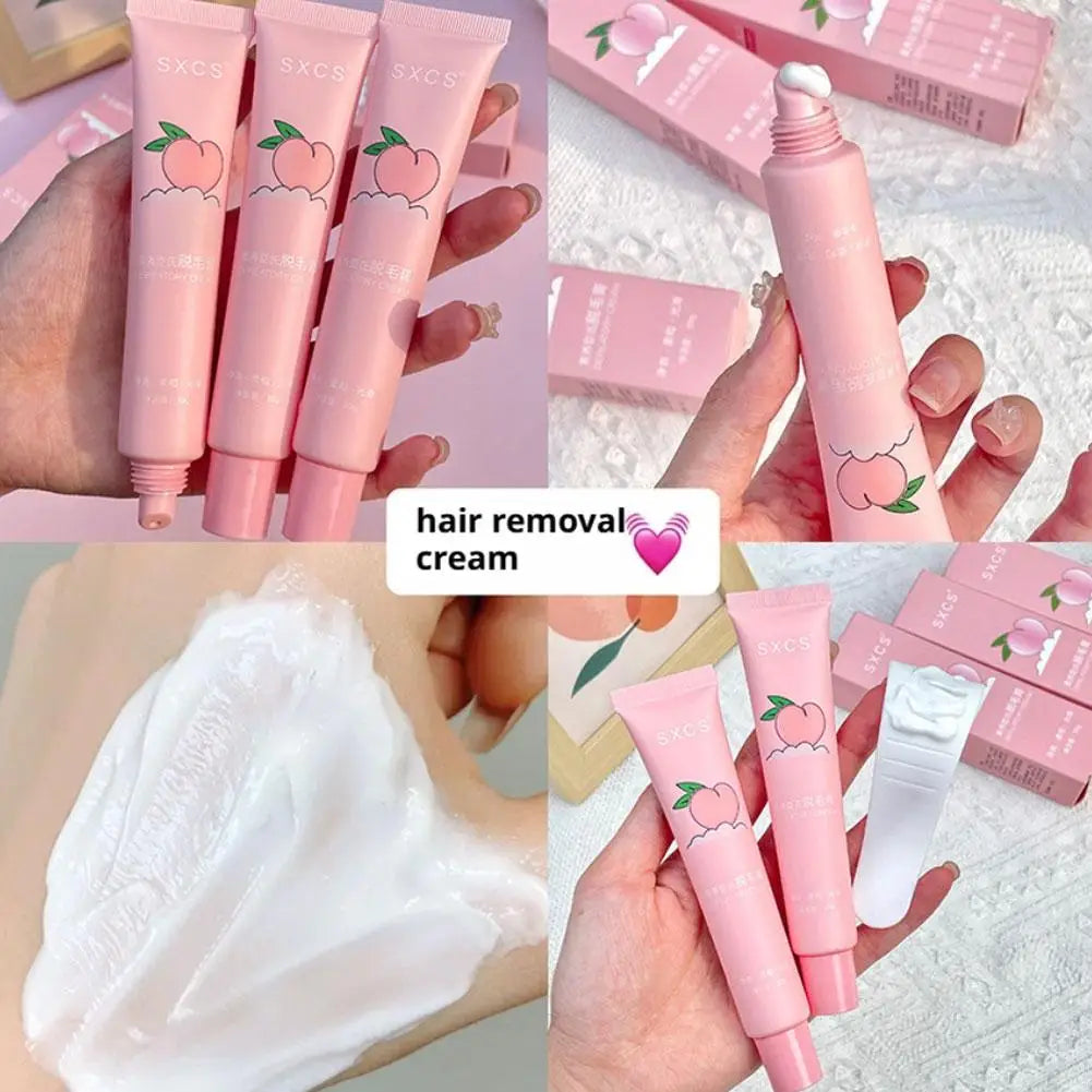 Honey peach Hair removal cream Hair Growth Inhibitor Gentle Fast Painless Hair removal for Arm Armpit Legs Intimate Areas