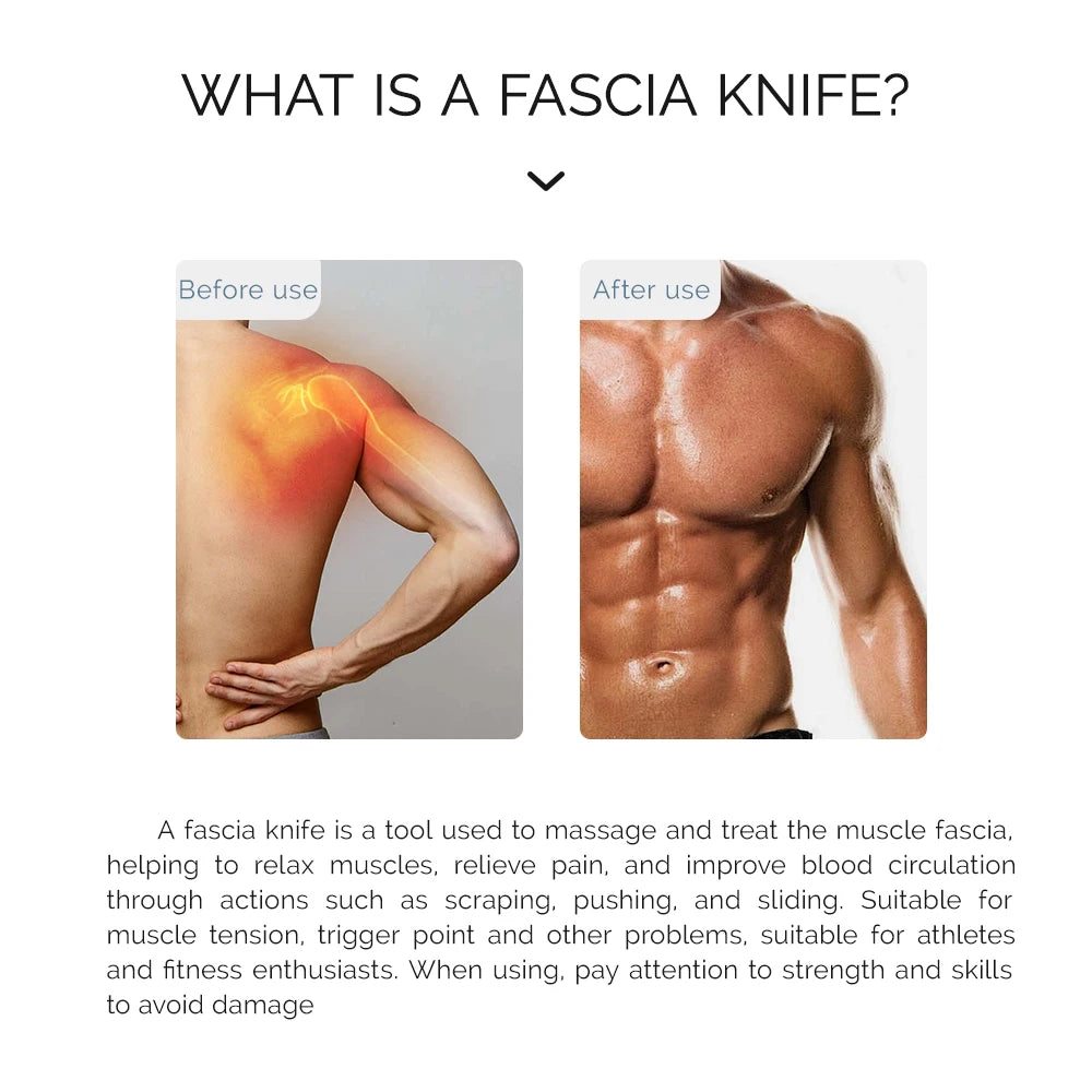 Electric Fascia Knife Vibration Body Massager 10500RPM high vibration massage Massager Warm Body Lifting Blade Comb Massage Tool