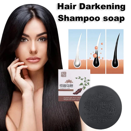 Hair Shampoo Soap Polygonum Multiflorum Black Soap Hair Care Nourishing Anti Dandruff Essential Oil Soap Moisturizing