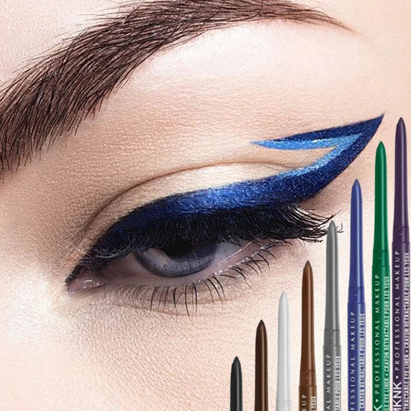 1Pc Waterproof Black Eyeliner Pencils Smudge-Proof Long-Lasting Eye Makeup Perfect For Fashion Look