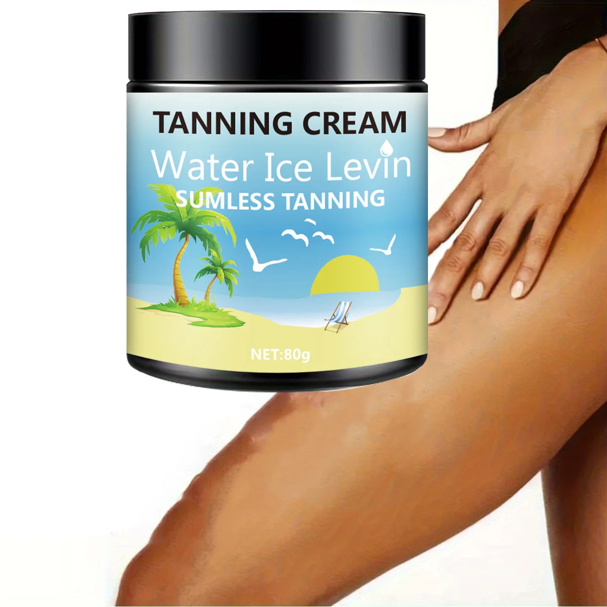 Body Tanning Lotion, Rich in Shea Butter and Coconut Oil, Deeply Moisturizing, Fast Absorbing, Non-Greasy, No Sunburn, Hypoallergenic for Men and Women