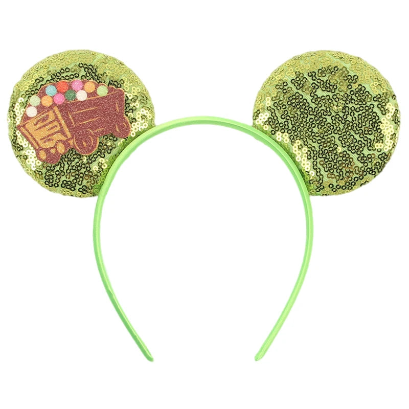 Newest Festival Party Cosplay Mouse Ears Headband 3.3" Ears Glitter Hairband Without Bow For Boys DIY Cartoon Hair Accessories