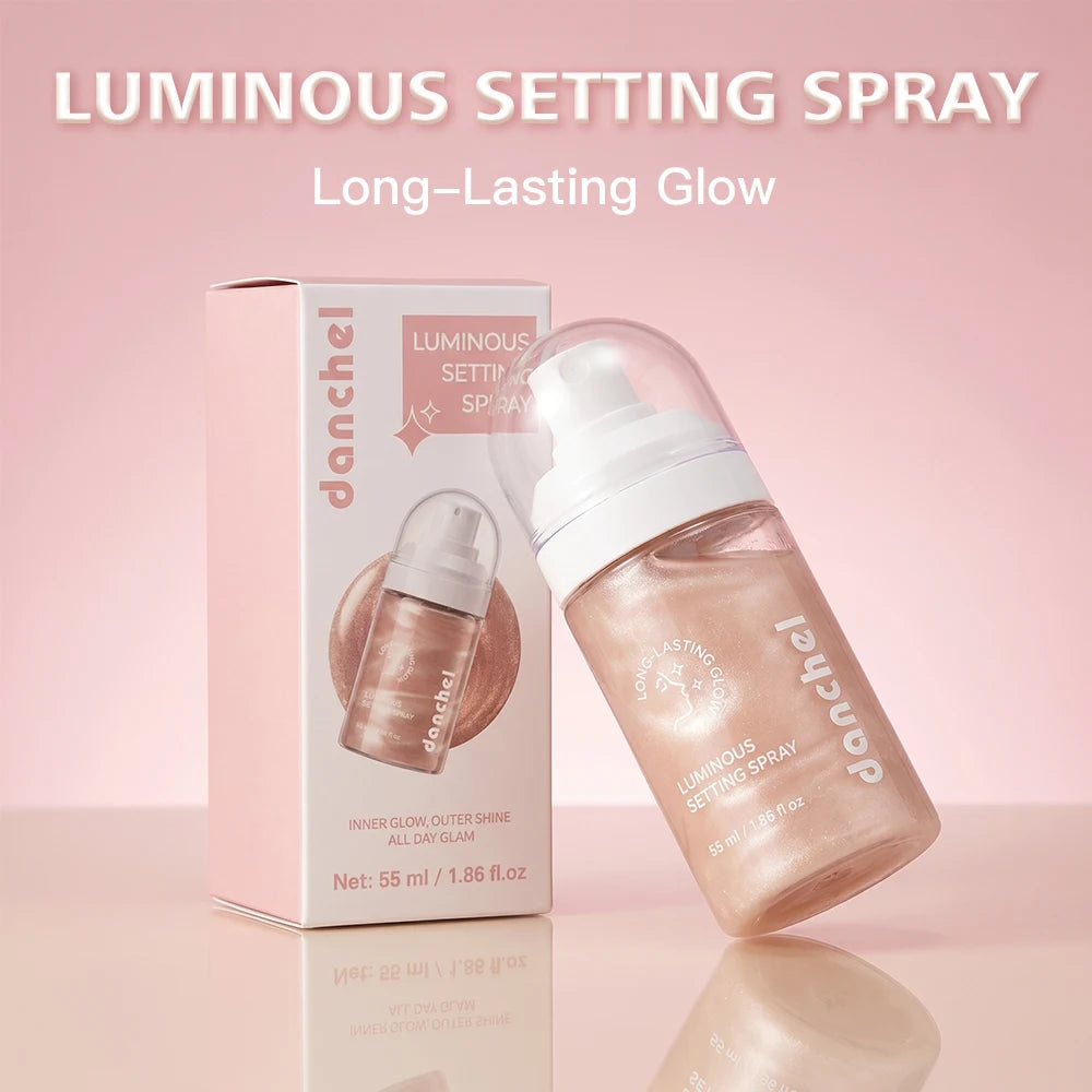 Luminous Setting Spray Smudge-resistant Quick-drying Non-sticky Long Lasting Locks Makeup Luminous Dewy Finish Setting Spray