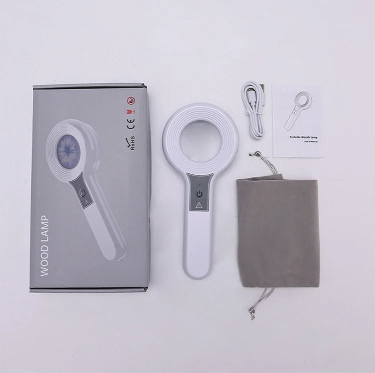 NEW Professional Dermatoscope Skin Medical Magnifier Detection Woods Lamp UVA Lamp For Vitiligo Detection
