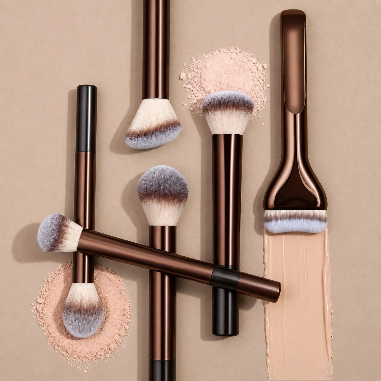 14 PCS Makeup Brushes Professional Make Up Brushes Premium Synthetic Powder Concealers Brushes Travel Makeup Brush Set