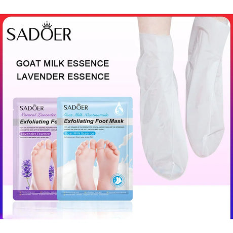 SADOER Exfoliating Feet Mask Exfoliating Foot Peel Mask Socks Pedicure Peeling Dead Skin Remover Feet Mask Peel Moisturizing