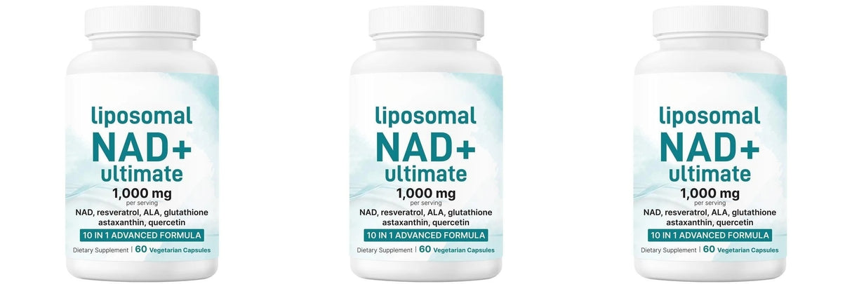 NAD+ Supplement with Glutathione Resveratrol Astaxanthin 10-in-1 Formula 60 Capsules for Men and Women Daily Wellness