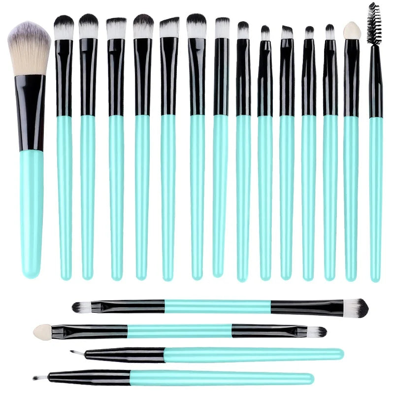 20PCS Eye Shadow Makeup Brush Set Concealer Brush Eye Cosmetic Soft Bristles Eyebrow Eyeliner Brush Portable Beauty Makeup Tools
