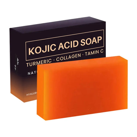 100g Turmeric Kojic Acid Bath Soap Glutathione Collagen Hyaluronic Acid Handmade Cleansing Soap for Hand Face and Body