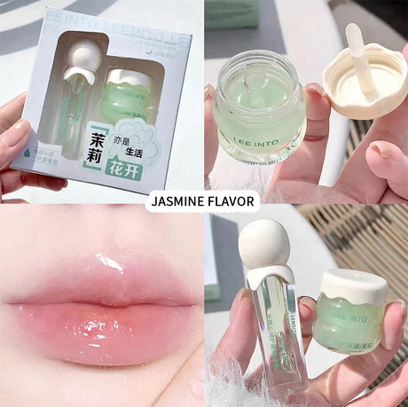 LEE INTO lip balm lip kit moisturizing water light jelly day and night thick lip balm