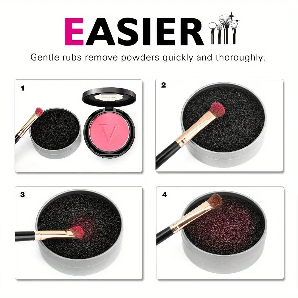 Easy to clean makeup brush Cleaning sponge - quick color removal and dry cleaning tool for eye shadow and eyeliner