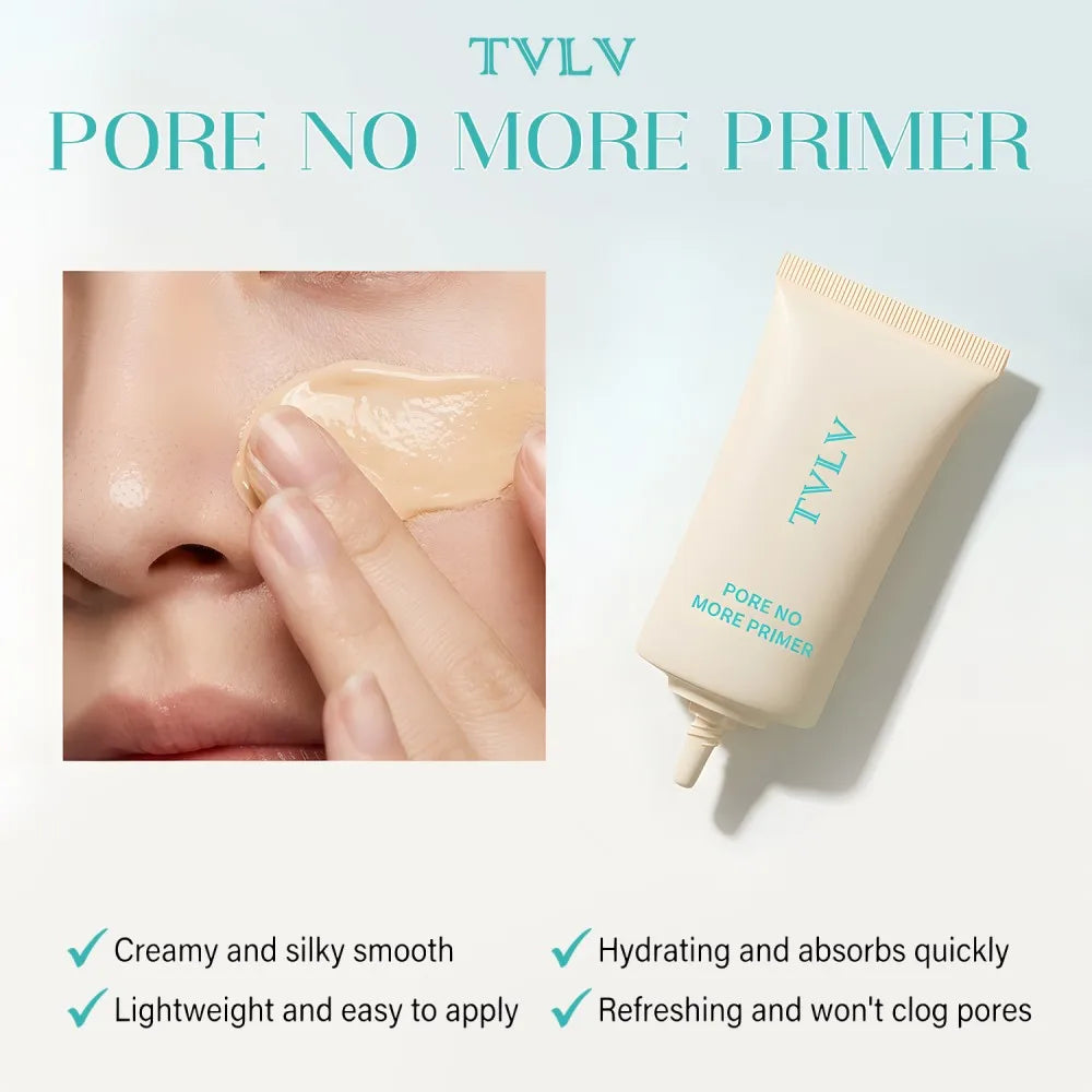 Pore No More Primer Moisturizing Long-Lasting Oil Control Matte Finish Primer Water & Sweat Resistant Base Makeup