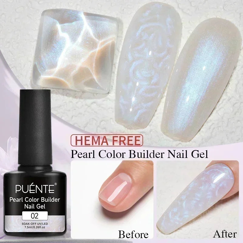 PUENTE 7.5ML Nude Shade Moonlight Cat Magnetic Gel Nail Polish Ultra-Bright Cat Eye Soak Off UV Semi-Permanent Varnish Manicure