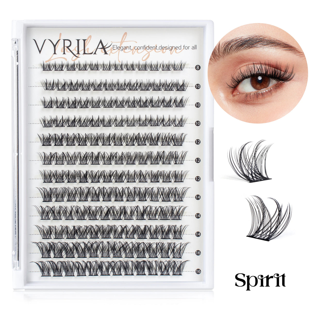 Individual Lashes Cluster C Curl Mix Lash Clusters 3D Wispy DIY Eyelash Extension 0.1mm Super Thin Band Resuable Natural Lashes
