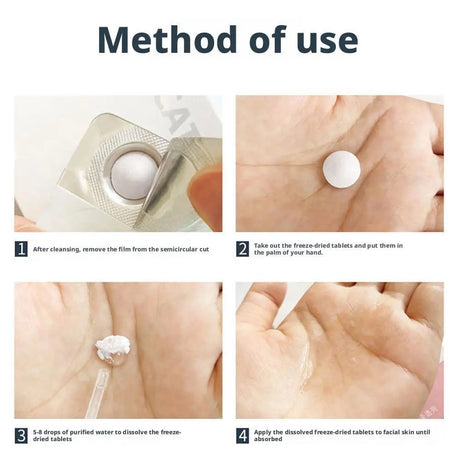 1 Kit VC Solid Essence Tablets Anti-aging Remove Wrinkle Shrink Pore VC Moisturizing Brighten VC Freeze-dried Powder Skin Care