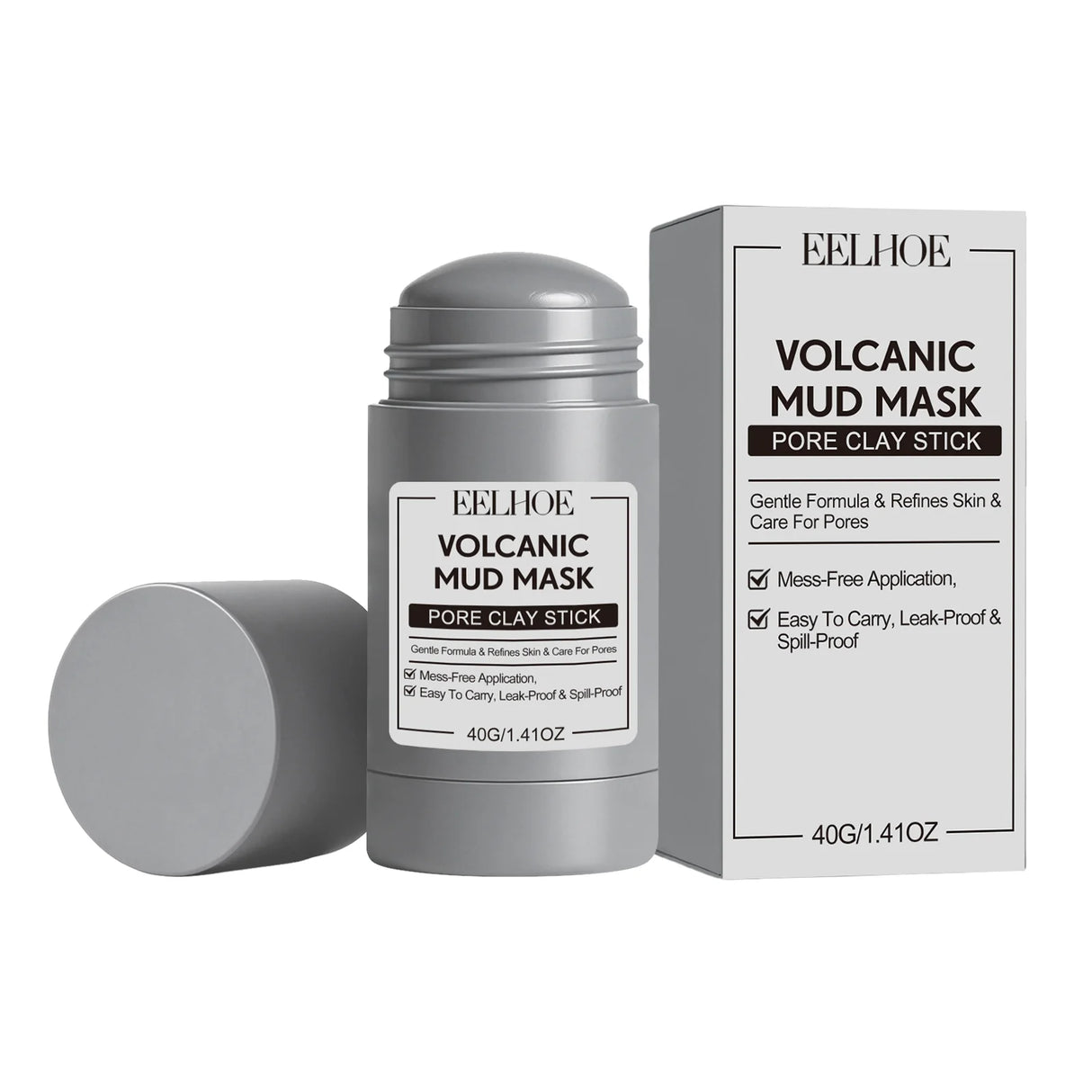 Alaska Volcano & Green Tea Deep Pore Cleansing Mask Stick Blackhead Remover&Oil Control Exfoliating Clay Mask for All Skin Types
