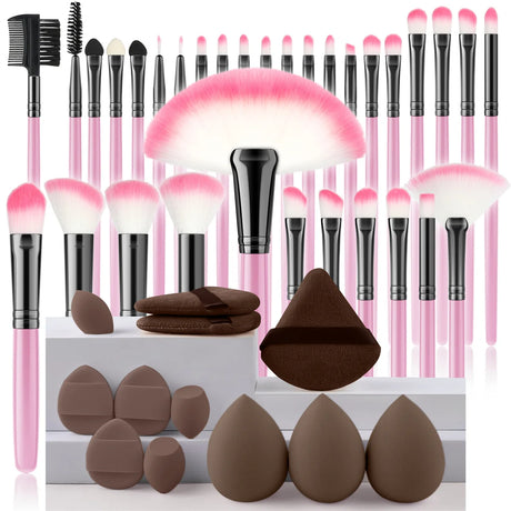 32Pc Makeup Brush Set Cosmetic Tools for Powder Eye Shadow Foundation Blush Blending Beauty Makeup Brush Kit for Makeup Starters