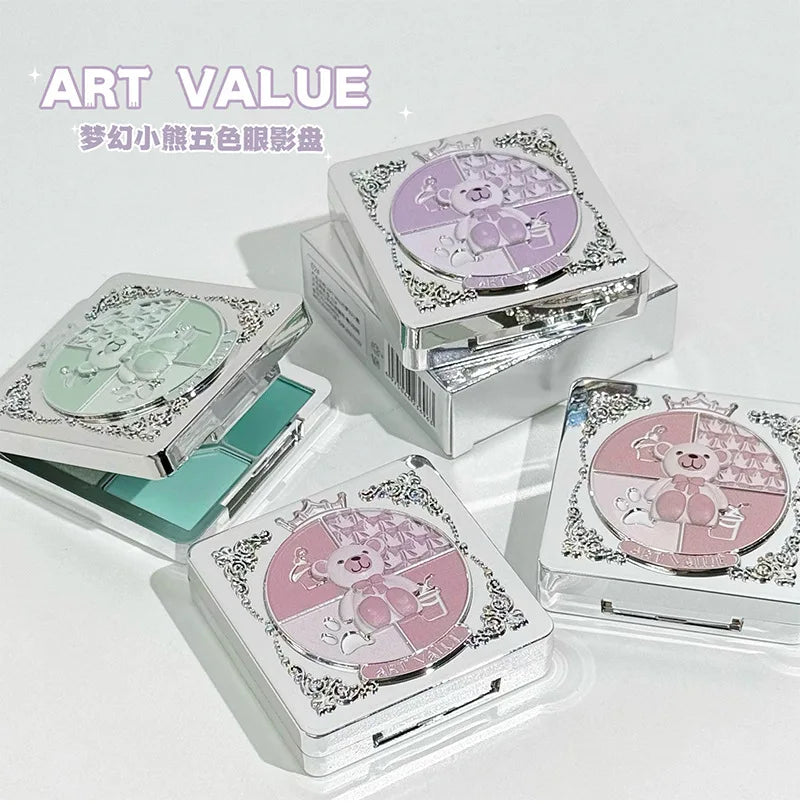 Eyeshadow Palette Blush Highlight Makeup Pearly Highgloss Shimmer Pink Brown Earth Color Fine Sequins Eye Shadow