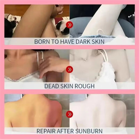 Glutathione Niacinamide Body Lotion Skin Brightening Hydrate Revitalize Even Skin Tone Whitening Face Bleaching Lightening Care
