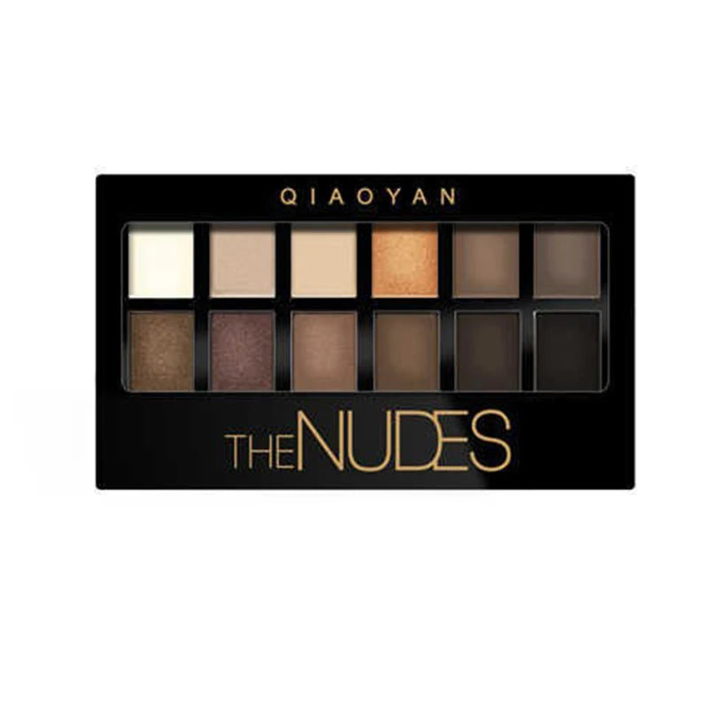 Professional 12 Colors Eyeshadow Palette Natural Shimmer Matte Nudes Cosmetic Eye Makeup Plate for Makeup Artists