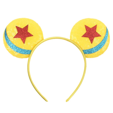 Newest Festival Party Cosplay Mouse Ears Headband 3.3" Ears Glitter Hairband Without Bow For Boys DIY Cartoon Hair Accessories
