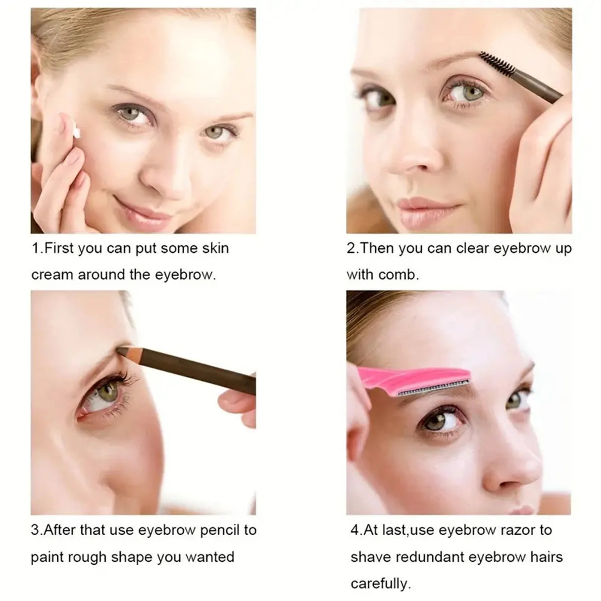 3/30/40Pcs Body Hair Removal Shaver Blades Eyebrows Shaping Knife Eyebrow Trimmer Makeup Beauty Tools Safe Eye Brow Razor Face