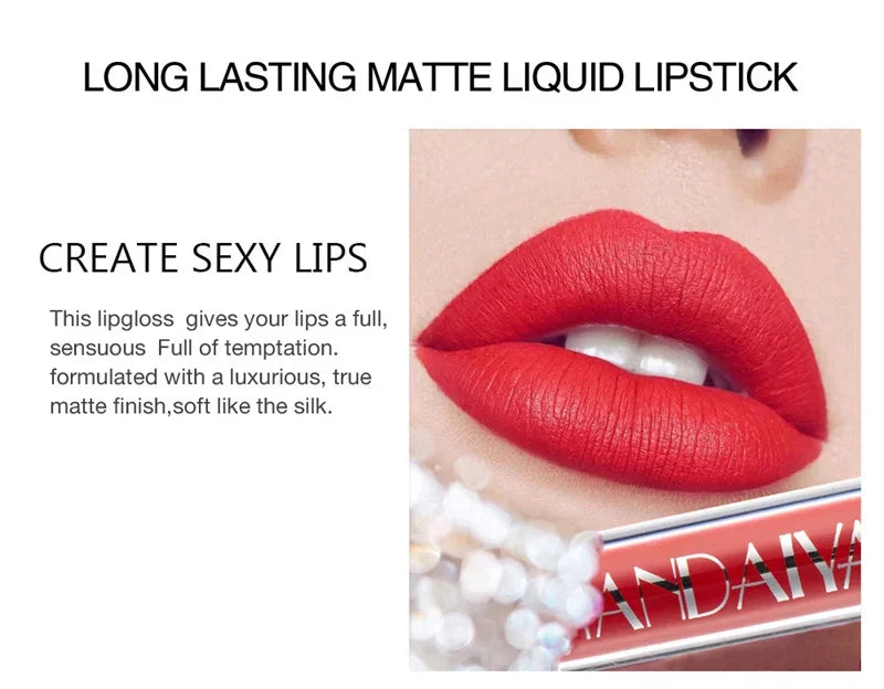 HANDAIYAN 1/6 PCS Lipstick Set Make-up for Women Non Stick Cup Waterproof Long Lasting Cosmetics Korean Makeup Matte Lipstick