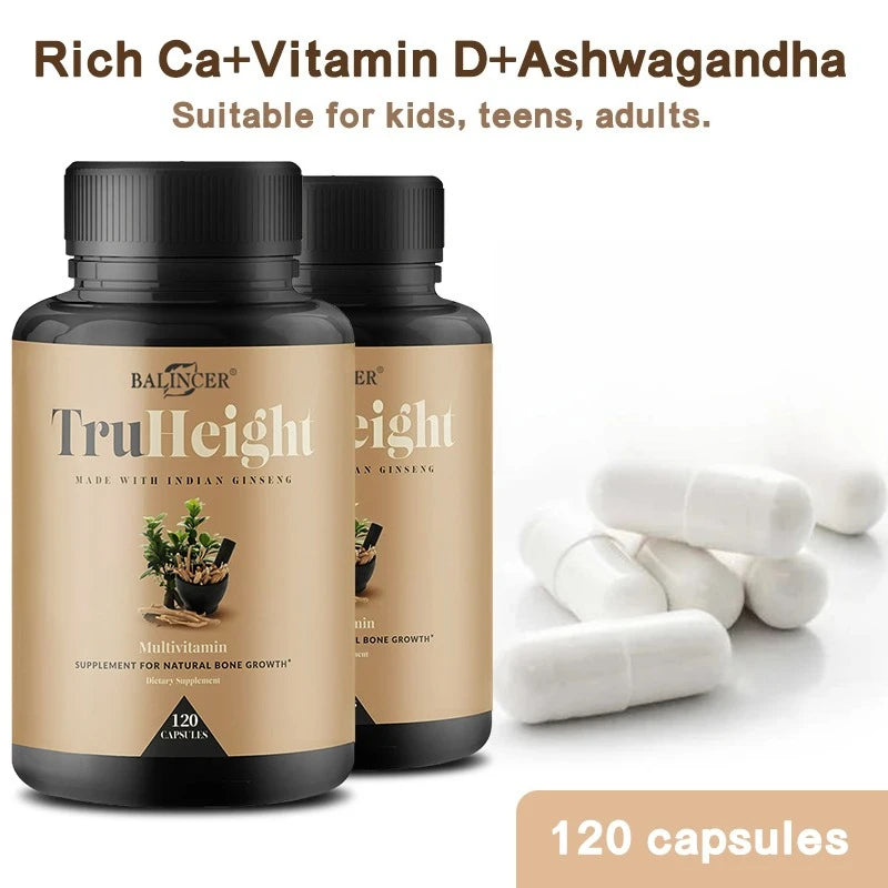 Natural Bone Growth Supplement Bone Strength and Density Support, Promotes Natural Growth of Bones in Children, Teens