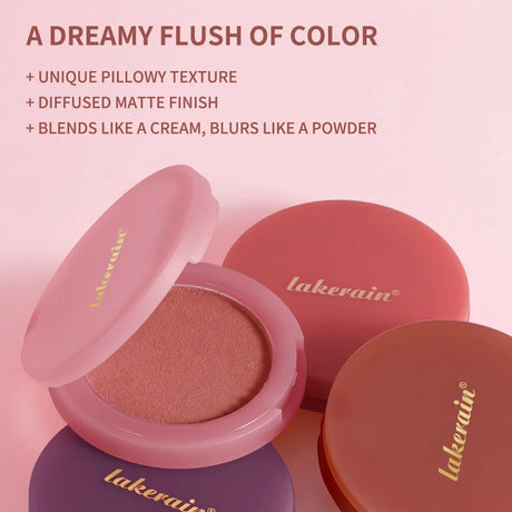 Lakerain Soft Poke Matte Blush Fresh Silky-smooth Skin Finish Long Lasting Luminosity Moisturizing Natural Matte Bouncy Blusher