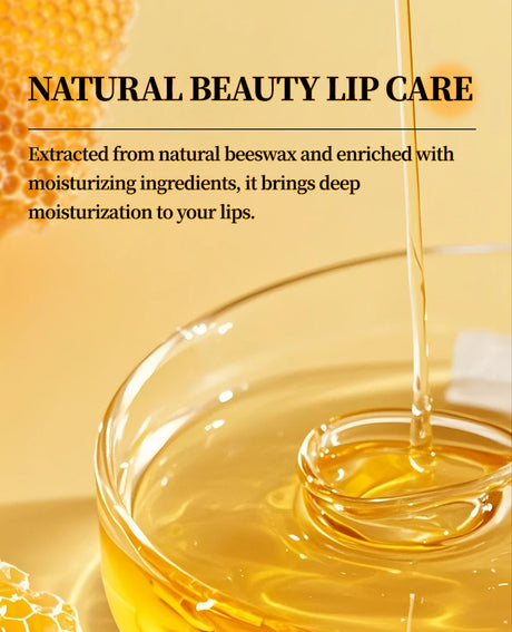 QIBEST Honey Lipstick Nourishing Lip Balm Moisturizing Tinted Lip Plumping Balm Smooth Enhancing Natural Color Lip Care Makeup