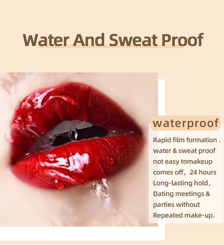 QIBEST Liquid Lipstick Waterproof Velvet Nude Matte Sexy Red Lip Gloss Long Lasting Nonstick Lip Stain Makeup 24 Colors Hots