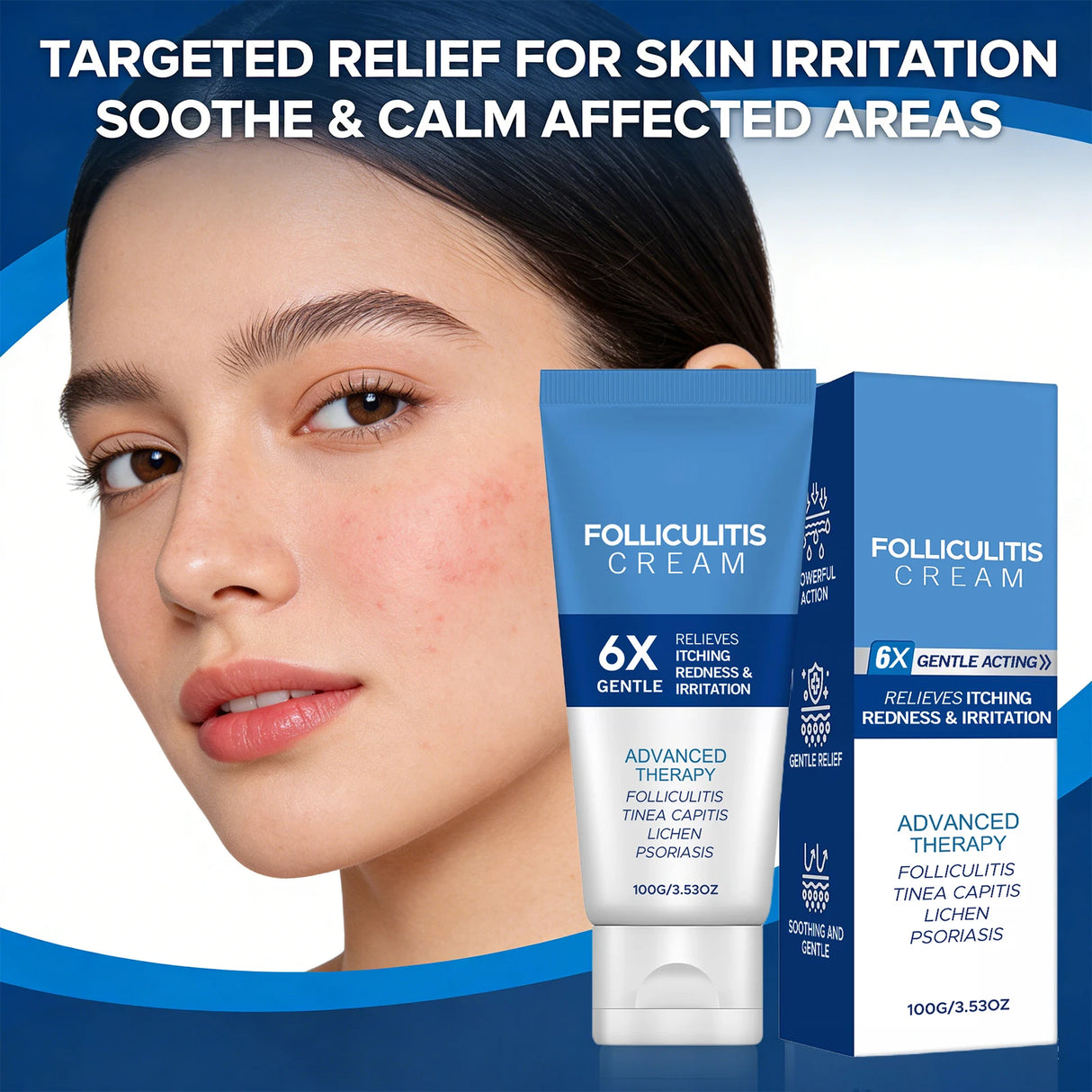Folliculitis Cream Reduce Redness Relieve Itching Soothing Stimulating Herbal Gentle Smoothing Nourishing Care Cream