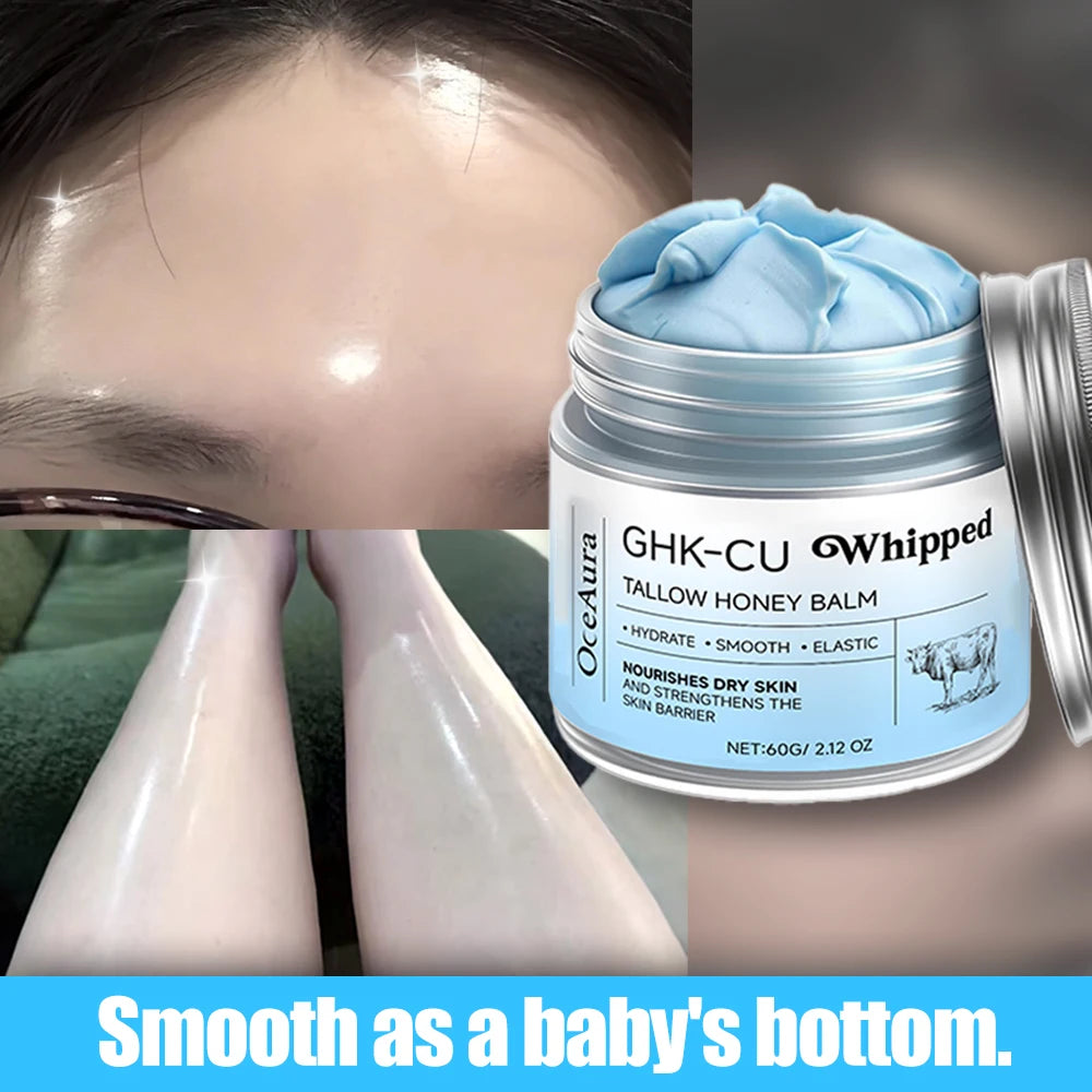 Copper Peptides PDRN GHK-Cu Beef Tallow for Skin Blue Balm Manuka Honey Face and Body Moisturizer Mature Dry & Sensitive Skin