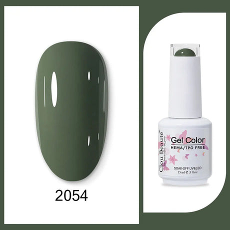 Clou Beaute 15ml HEMA TPO FREE Gel Nail Polish Bright Dark Army Green Gel Lacquer Semi Permanent Art Organic Nail Gel Varnish