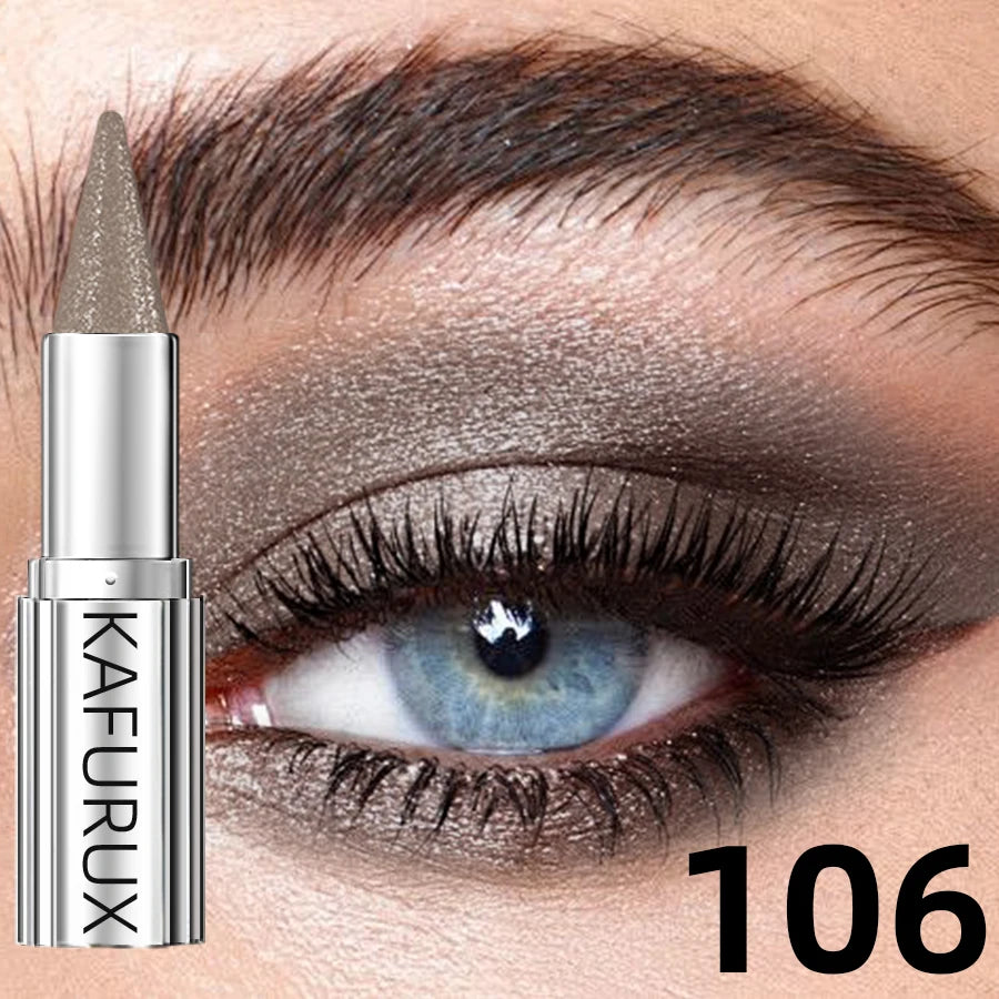 12 Colors Metallic White Black Purple Eyeshadow Pencil Glitter 1pc Liner Pen Highligter Long Lasting Blue Cream Eye Shadow