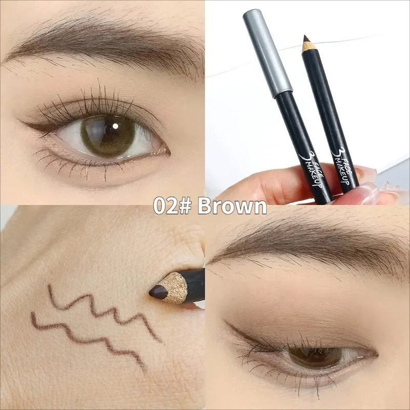 1/12Pc Waterproof Black Brown Eyeliner Pencils-Smudge-Proof Long-Lasting Beginner-Friendly Smooth High Pigmented Punk Eye Makeup