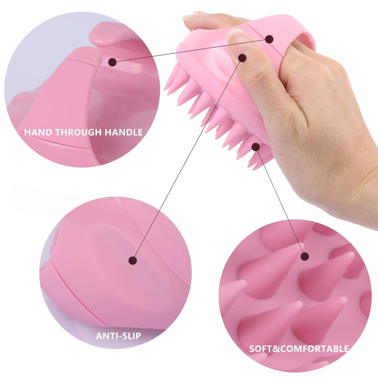 Hair Scalp Massager Shampoo Brush Scalp Exfoliator for Dandruff Removal for Hair Growth Wet Dry Scalp Exfoliator Brush