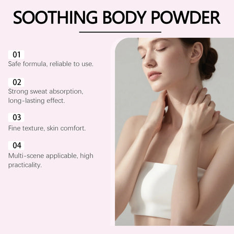 Comfort Powder All over Body Powder for Summer Instantly Dry Sweat-Wicking Skin-Soothing Reduces Friction Refreshing Skin Care
