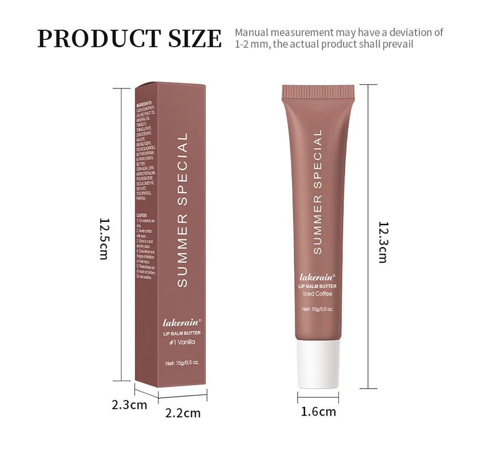 Summer Lip Balm Moisturizing Mirror Lip Gloss Lip Vanilla Mint Iced Coffee Cake Smell Lipstick Transparent Lip Oil Makeup