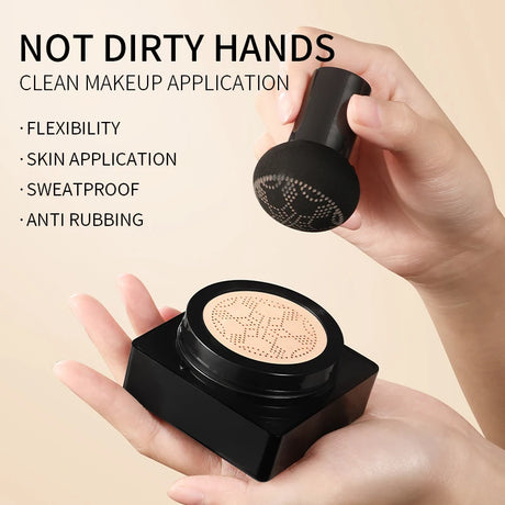 CC Cream Magic Foundation Mushroom Head Air Cushion Waterproof Brighten Foundation Cream Women Base Makeup Face Korean Cosmetics