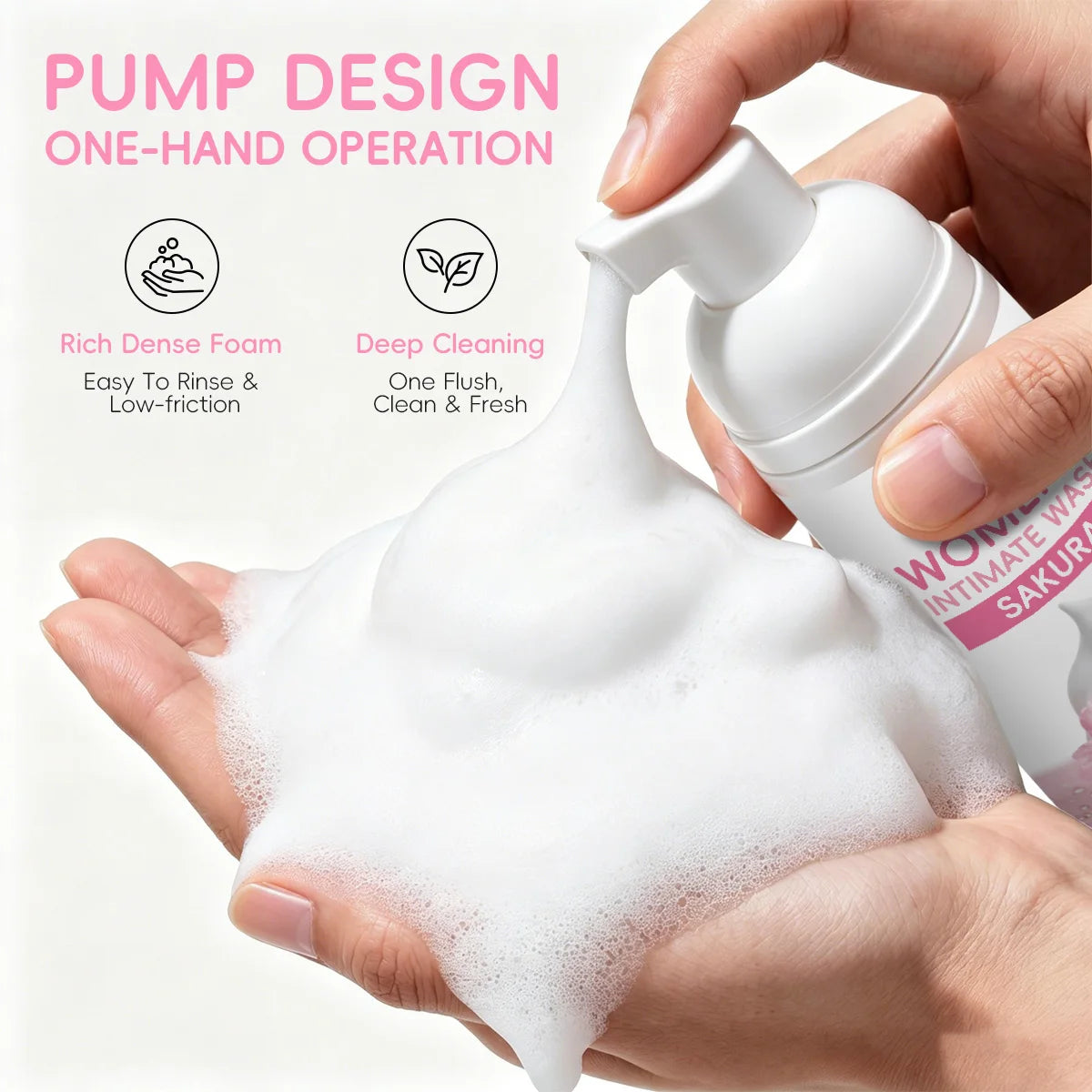WOMEN'S INTIMATE WASH SAKURA,Deeply cleanses with rich foam, gently cares for skin, controls odor, and cleanses intimate areas.