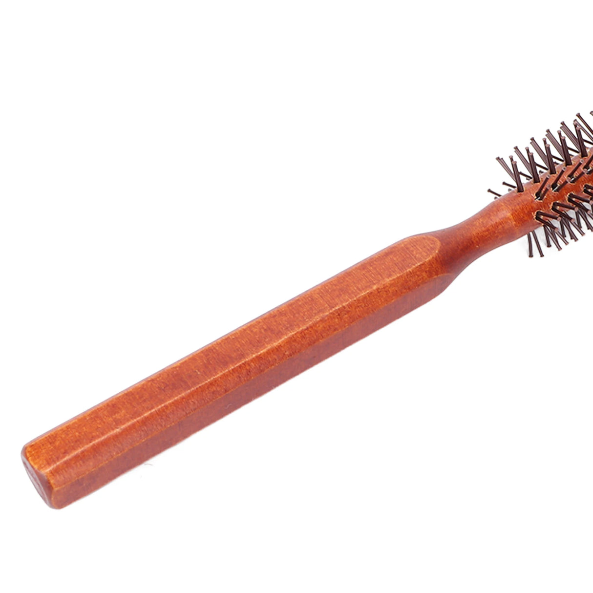 Round Styling Hair Brush Curling Roller Hairbrush Small Wood Brush Unisex for Blow Drying Home Use Curling Brush