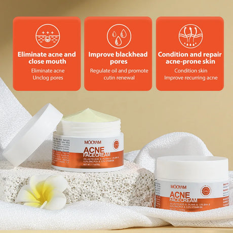 Herbal Acne Treatment Cream Anti Acne Face Cream Pimple Removal Spots Oil Control Shrink Pores Moisturizing Skin Care Cream