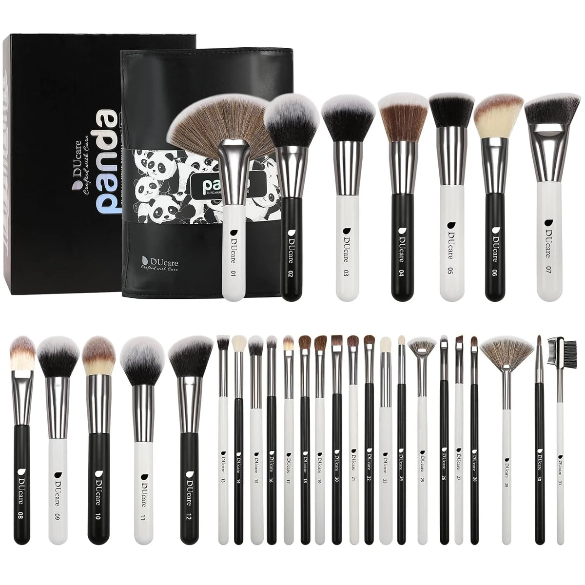 DUcare Black Makeup Brush Professional Makeup Eyeshadow Foundation Powder Soft Synthetic Hair Makeup Brushes Brochas Maquillaje