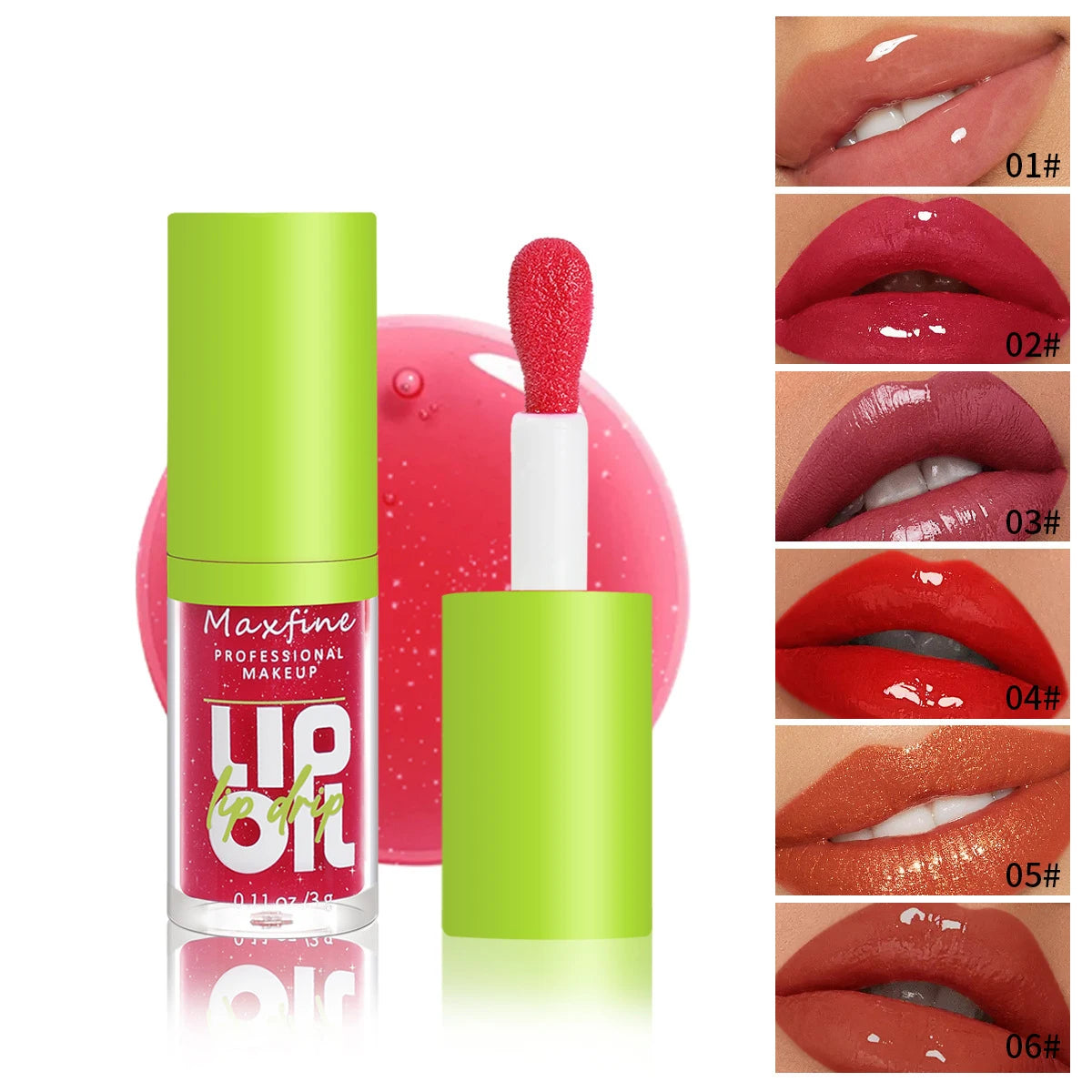 Water gloss mirror oily lip gloss lipstick with long-lasting color retention and non stick cup nude color lip essential oil