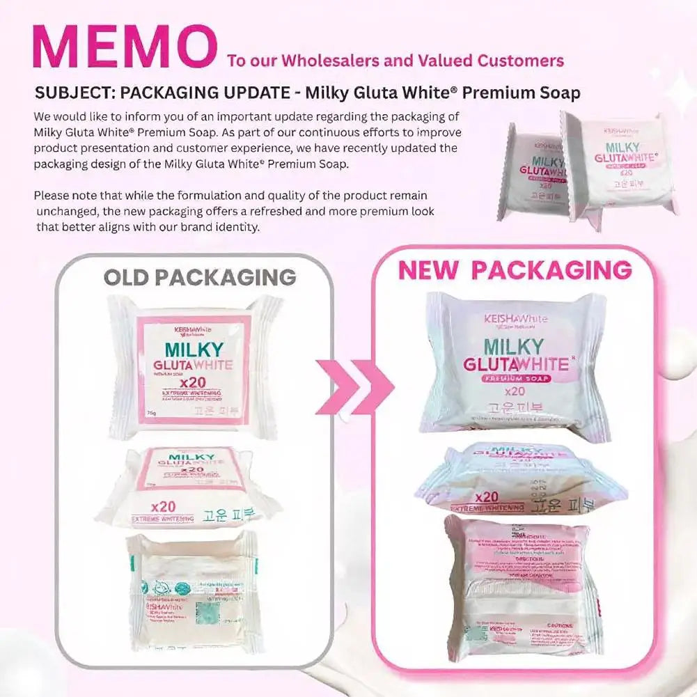 1-10PCS Korean MILKY GLUTAWHITE Premium Soap 70g Deep Cleansing Nourishing Rich Foam Soap Efficient Body Face Cleansing Care