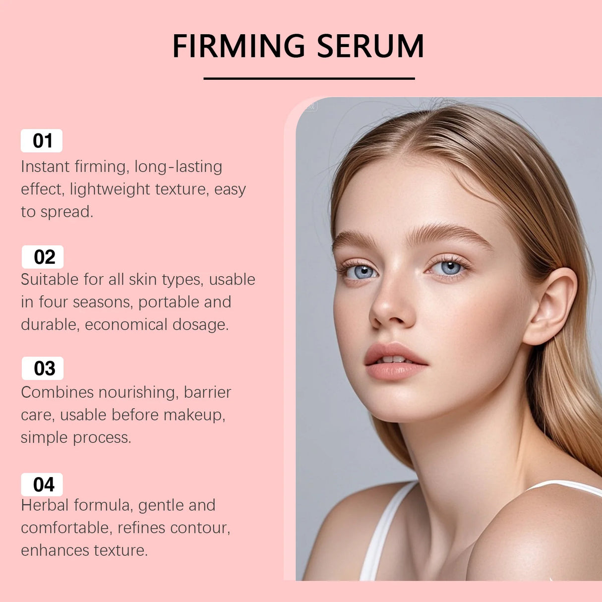 NAD+ Firming Serum Collagen Extract & Peptides Facial Serum Improve Skin Elasticity for Smoother Suitable for All Skin Types30ml