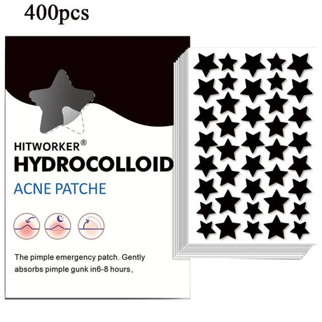 200/400pcs Black Acne Patch Facial Skin Care Fade Blemishes Pimple Marks Closed Acne Blemishes Cover Acne Pimple Repair Patch